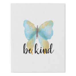 Blue Gold Butterfly inspirierendes Zitat freundlic Künstlicher Leinwanddruck