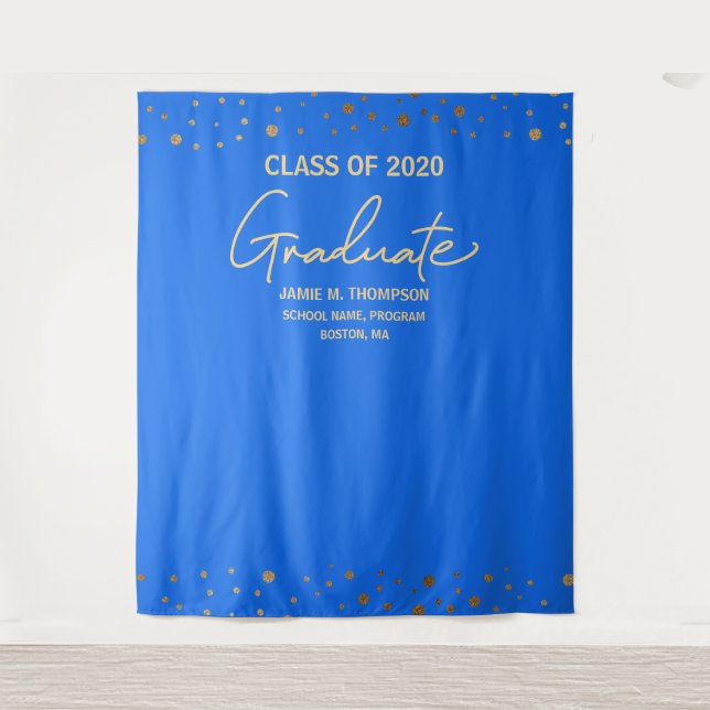 BLUE Gold Class 2021 Abschluss Wandteppich (Vorderseite)