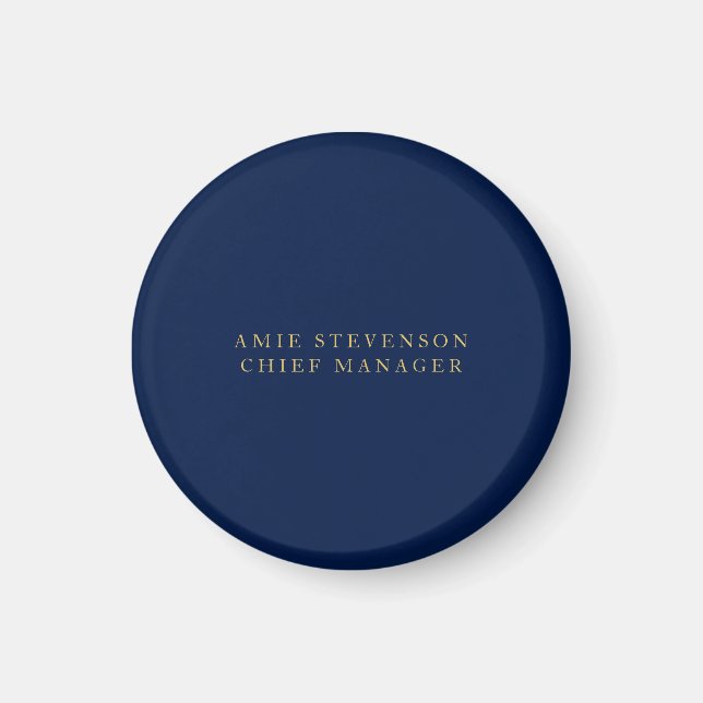 Blue Gold Colors Beruflich Classic Schlicht Magnet (Vorne)