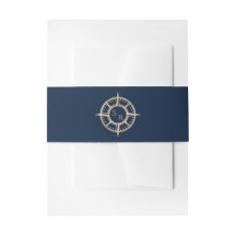 Blue Gold Compass Monogram Passport