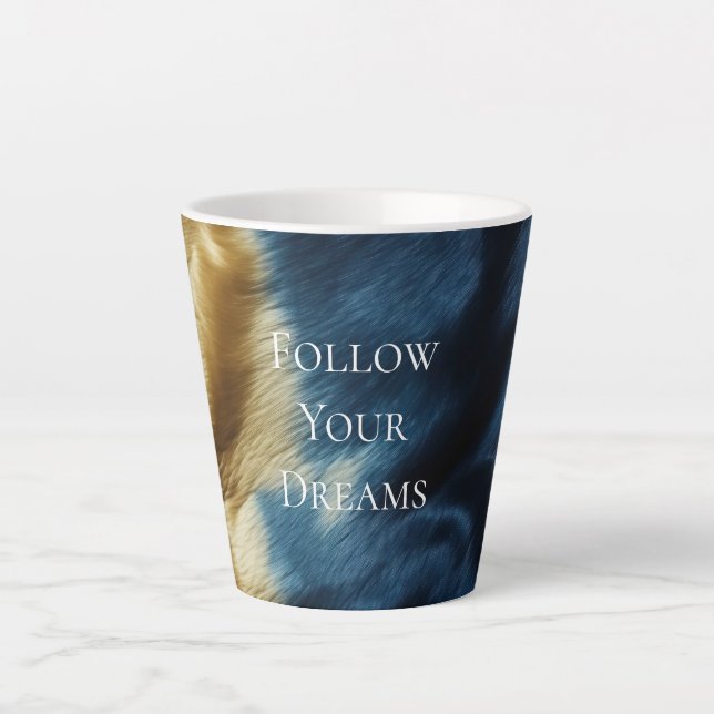 Blue Gold Cowhide Milchtasse (Vorderseite)