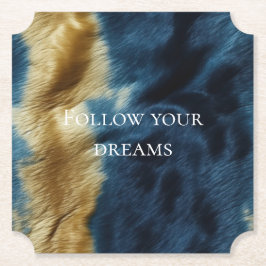 Blue Gold Cowhide Untersetzer