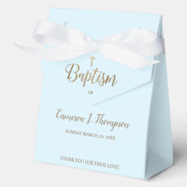 Blue gold cross Baby Taufe Danke Custom Geschenkschachtel