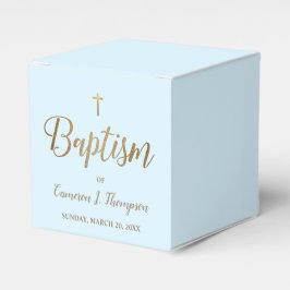 Blue Gold Cross Taufe Danke Custom Geschenkschachtel