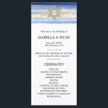 Blue Gold David Star Bar Mitzvah Zeremonie Programm<br><div class="desc">Geben Sie diese eleganten Zeremonie-Programm Rackkarten an Ihrer jüdischen Bar Mitzvah oder Hochzeit. Modernes und dennoch elegantes Aquarelldesign in Pinselstrichblau, hell bis marineblau. Goldener Star von David in der Mitte mit Imitaten goldenen Pinselstrich mit Goldfolie. Moderne Drehbücher. Perfekt für den 13-jährigen Sohn, Junge. Einfach zu bearbeiten - fügen Sie einfach...</div>
