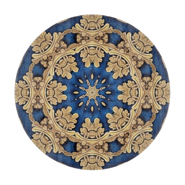Blue Gold Decoration Cutting Board Schneidebrett (Vorderseite)