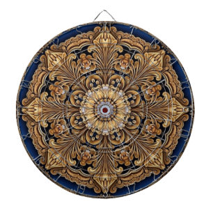 Blue Gold Decorative Dartboard Dartscheibe