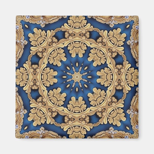 Blue Gold Decorative Magnet (Vorne)