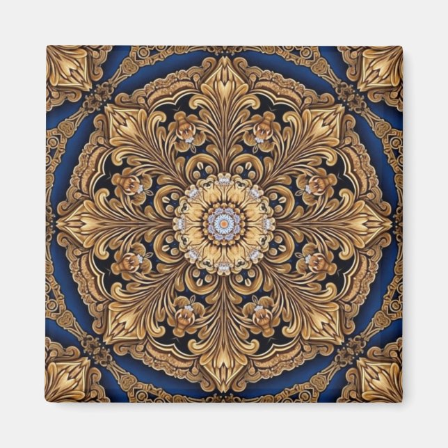 Blue Gold Decorative Magnet (Vorne)