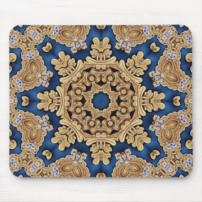 Blue Gold Decorative Mousepad (Vorne)