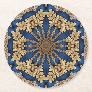 Blue Gold Decorative Paper Untersetzer
