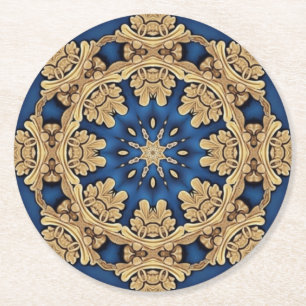 Blue Gold Decorative Paper Untersetzer