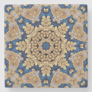 Blue Gold Decorative Stone Untersetzer
