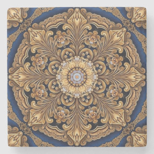 Blue Gold Decorative Stone Untersetzer