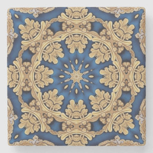 Blue Gold Decorative Stone Untersetzer