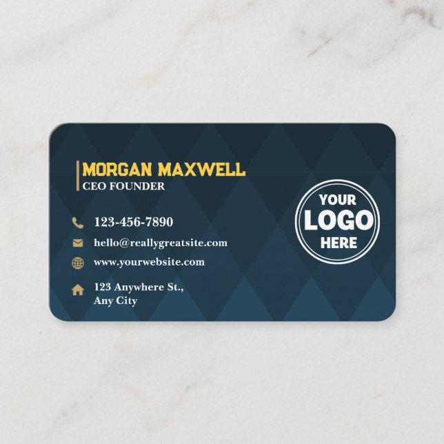 Blue Gold Diamonds Luxury CEO & Founder Visitenkarte (Vorderseite)