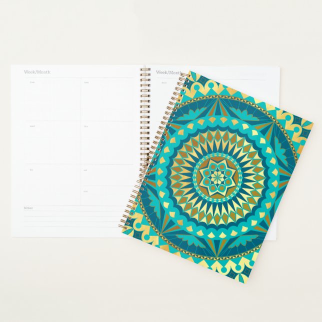 Blue Gold Fantasy Mandala Planer (Anzeige)