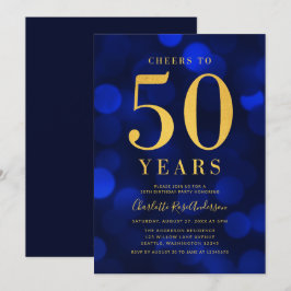 Blue Gold feiert 50 Jahre Geburtstagsparty Einladung