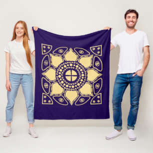 Blue & Gold Fleecedecke