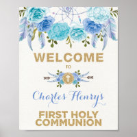 Blue Gold Floral Dreamcatcher Community Willkommen