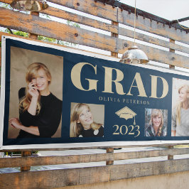 Blue Gold Foto Graduate Class 2023 Banner