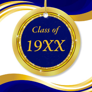 Blue Gold, Geschenke für Class Wiedersehen. Veränd Keramik Ornament