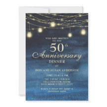 Blue Gold Glitzer 50. Hochzeitstag