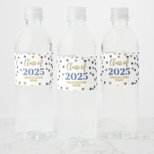 Blue Gold Glitzer Class 2025 Abschluss