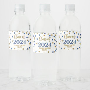 Blue Gold Glitzer Confetti Abschluss