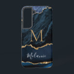 Blue Gold Glitzer Marmor Cuatom Name und Buchstabe Samsung Galaxy Hülle<br><div class="desc">Samsung Galaxy Hüllen oder iPhone Fälle mit Monogram Name Agate Navy Blue Gold Edelstein Marble Geode Glitzer Sparkle Personalisiert Geburtstag - Geburtstag oder Hochzeitsgeschenk / Beilage - Add Your Letter / Name - Text oder Entfernen - Make Your Special Gift - Ändern und verschieben oder entfernen und fügen Sie Text...</div>