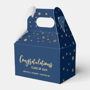Blue Gold Herzlichen Glückwunsch Klasse von 2024 A Geschenkschachtel