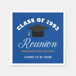 Blue Gold High School Wiedersehen Personalisiert P Serviette
