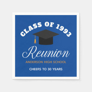 Blue Gold High School Wiedersehen Personalisiert P Serviette