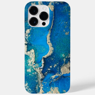 Blue Gold iPhone 14 Pro Max Coque