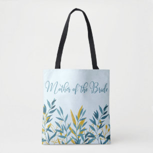 Blue Gold Leaf Mutter von Bride Wedding Geschenk Tasche