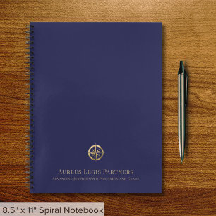 Blue Gold Legal Berufliches Notebook Notizbuch