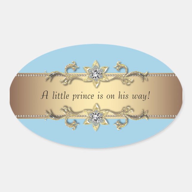 Blue Gold Little Prince Umschlag Aufkleber (Vorderseite)