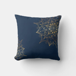 Blue & Gold Mandala | Islamische Kunst Inspiriert Kissen
