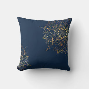 Blue & Gold Mandala   Islamische Kunst Inspiriert Kissen