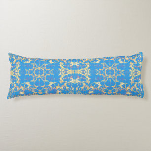 Blue + Gold-Marmor Seitenschläferkissen