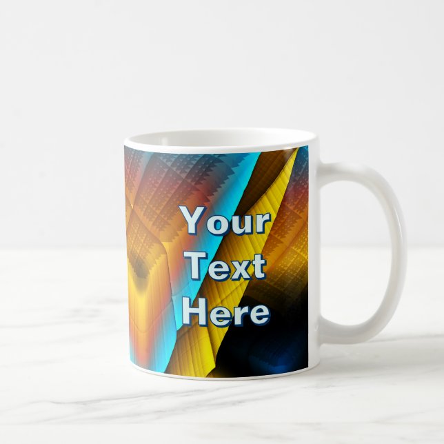 Blue-Gold Metallic Pattern 33 Kaffeetasse (Rechts)