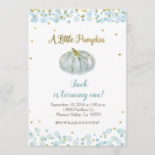 Blue Gold Notre Citrouille tourne une invitation