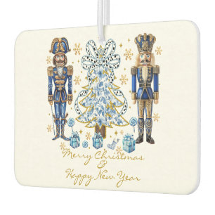 Blue Gold Nutcrackers Frohe Weihnachten Autolufterfrischer