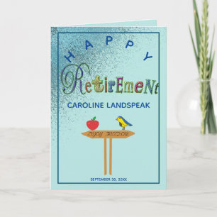 Blue Gold Parties scintillant Pluie Bonne carte de
