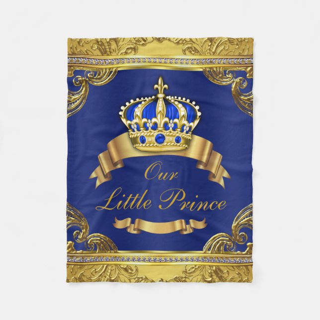 Blue Gold Prince Extravagant Prince Baby Fleecedecke (Vorderseite)