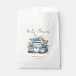 Blue Gold Pumpkin Autumn Baby Showdusche Geschenktütchen