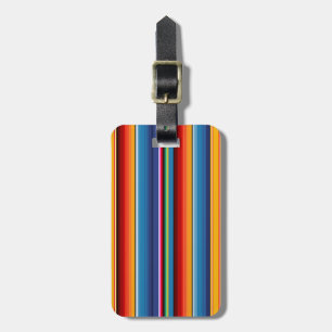 Blue Gold Red Mexican Sarape Gepäckanhänger