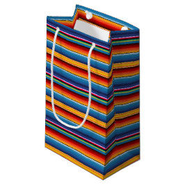 Blue Gold Red Mexican Sarape Kleine Geschenktüte