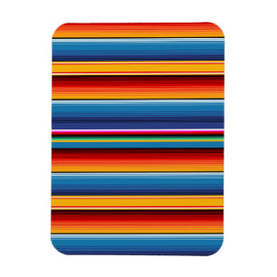 Blue Gold Red Mexican Sarape Magnet