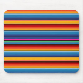 Blue Gold Red Mexican Sarape Mousepad